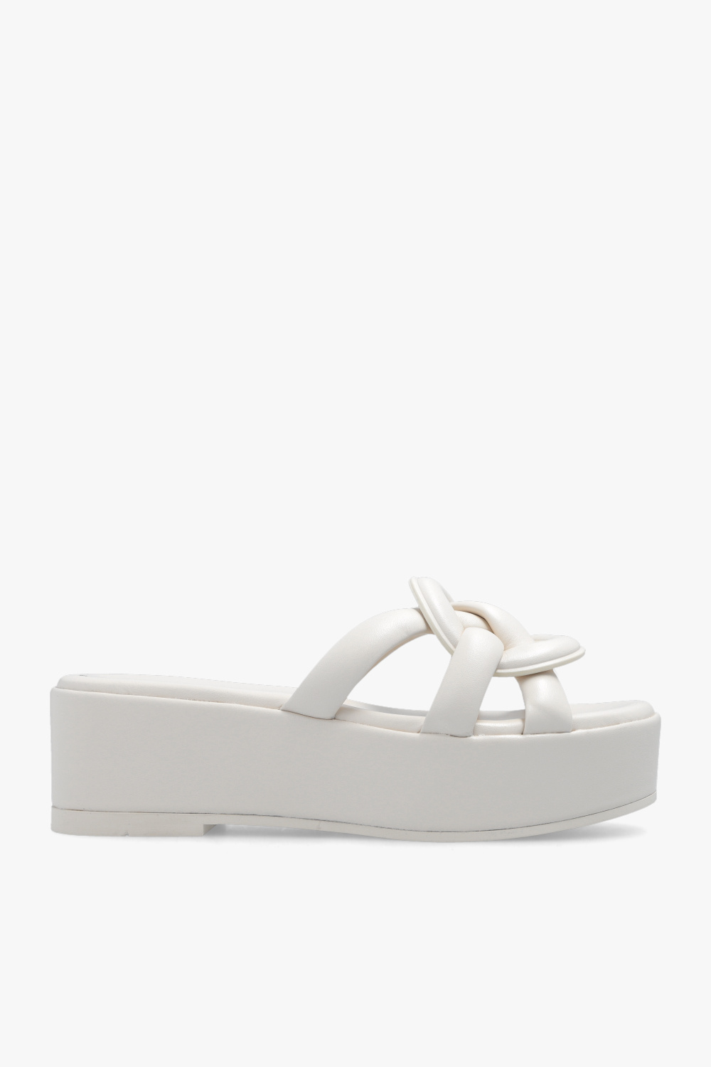 Cream Everette platform slides Coach Coach Lowline monogram